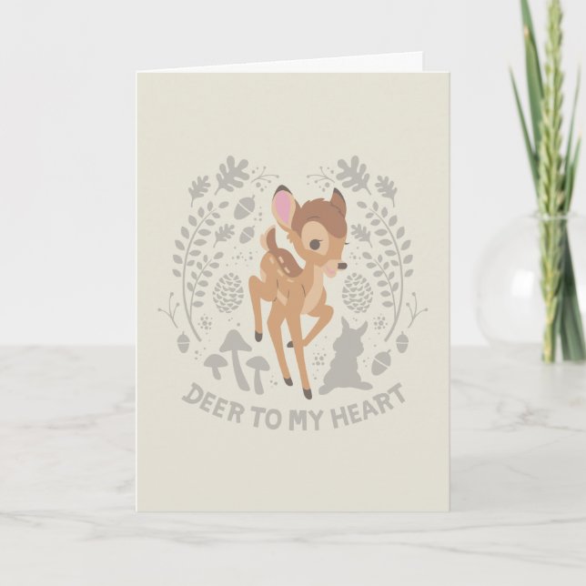 Bambi "Deer To My Heart" Forest Graphic Card (Front)
