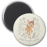 Bambi &quot;deer To My Heart&quot; Forest Graphic Magnet at Zazzle