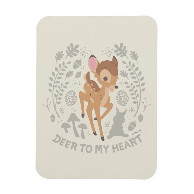 Bambi "Deer To My Heart" Forest Graphic Magnet (Vertical)