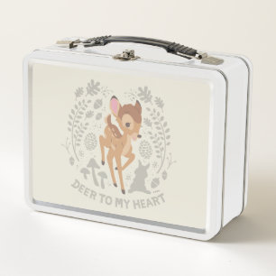 Bambi "Deer To My Heart" Forest Graphic Metal Lunch Box
