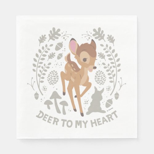 Bambi Deer To My Heart Forest Graphic Napkins