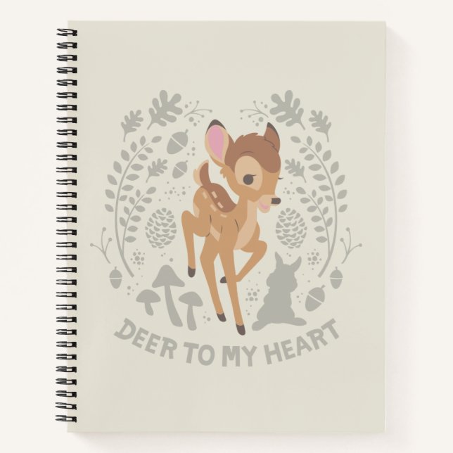 Bambi "Deer To My Heart" Forest Graphic Notebook (Front)