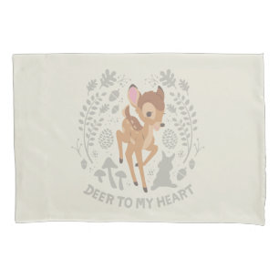 Bambi "Deer To My Heart" Forest Graphic Pillow Case