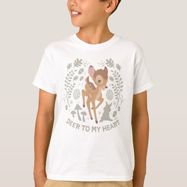 Bambi "Deer To My Heart" Forest Graphic T-Shirt (Front)