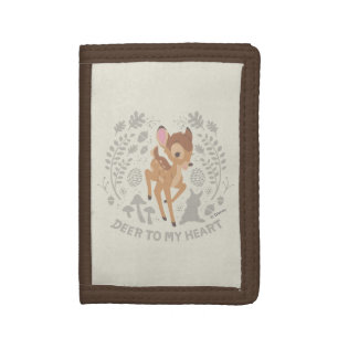 Bambi "Deer To My Heart" Forest Graphic Tri-fold Wallet