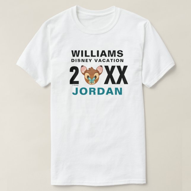 Bambi Emoji | Family Vacation and Year T-Shirt (Design Front)