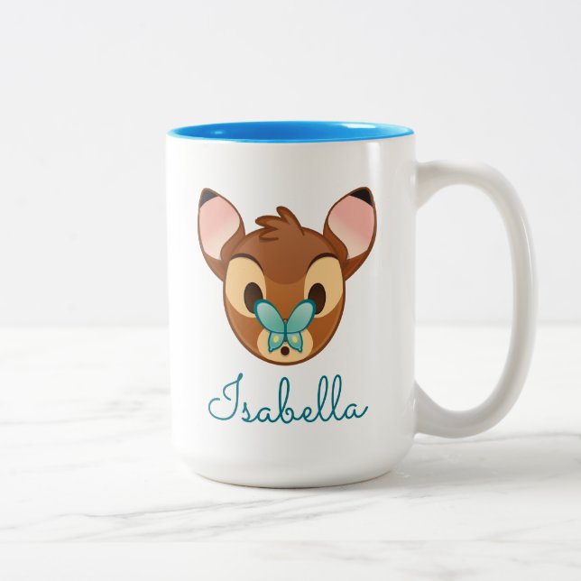 Bambi Emoji Two-Tone Coffee Mug (Right)