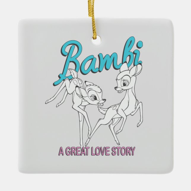 Bambi & Faline "A Great Love Story" Ceramic Ornament (Front)