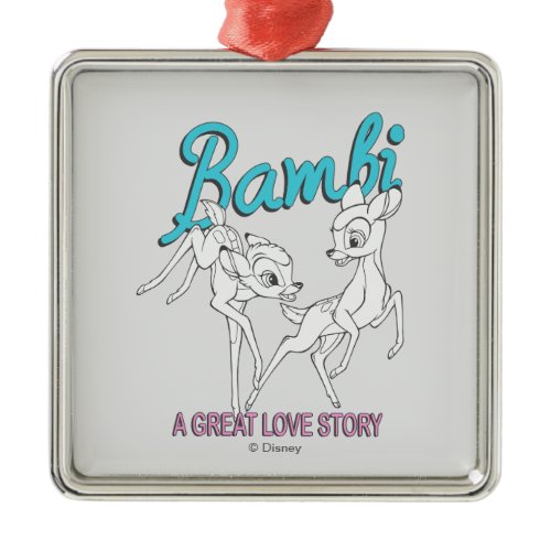 Bambi &amp; Faline "A Great Love Story" Metal Ornament