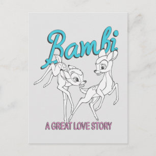 Bambi & Faline "A Great Love Story" Postcard
