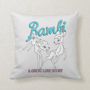 Bambi & Faline "A Great Love Story" Throw Pillow