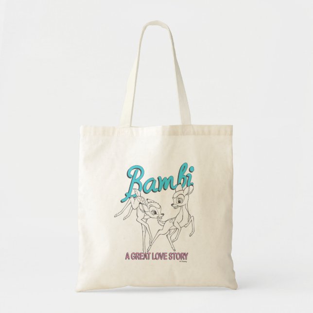 Bambi & Faline "A Great Love Story" Tote Bag (Front)