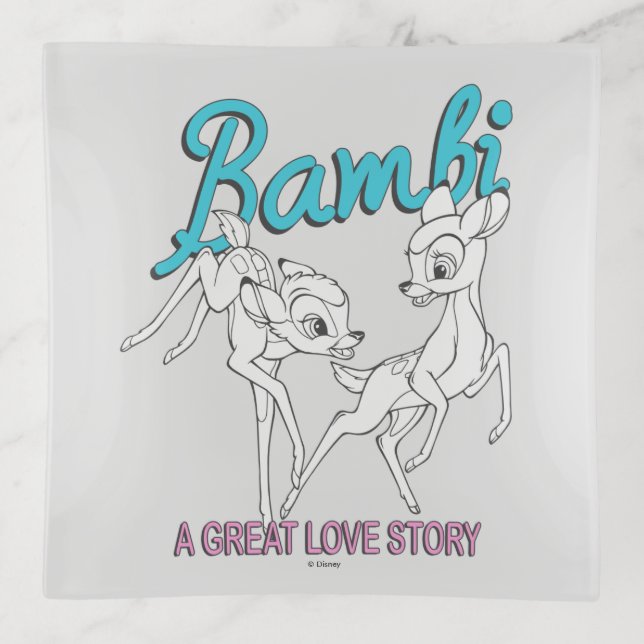 Bambi & Faline "A Great Love Story" Trinket Tray (Front)