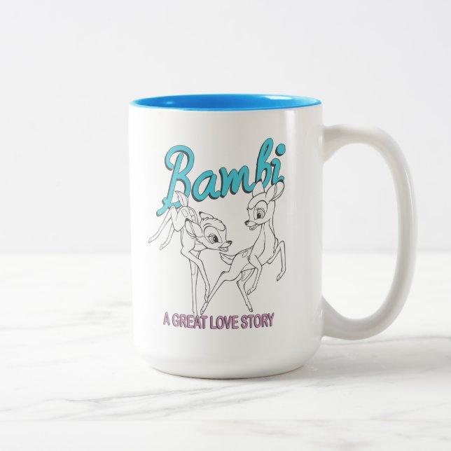 Bambi & Faline "A Great Love Story" Two-Tone Coffee Mug (Right)