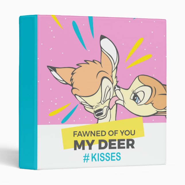 Bambi & Faline "Fawned Of You My Deer" 3 Ring Binder (Front/Spine)