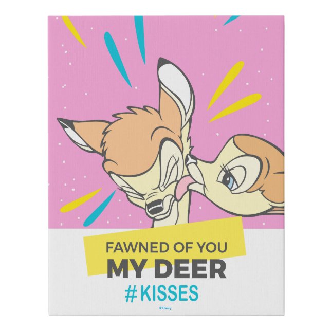 Bambi & Faline "Fawned Of You My Deer" Faux Canvas Print (Front)