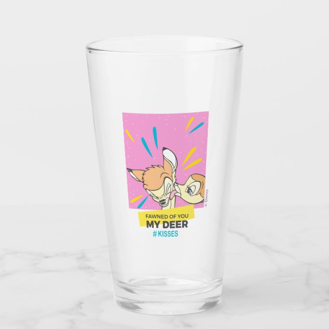 Bambi & Faline "Fawned Of You My Deer" Glass (Front)