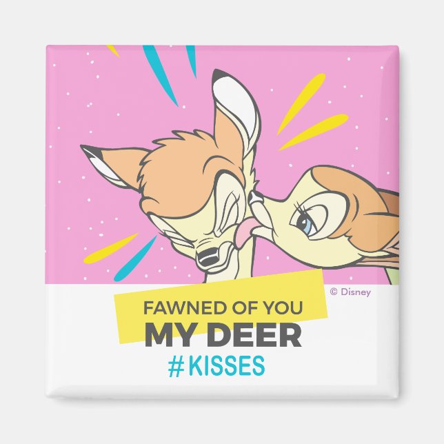 Bambi & Faline "Fawned Of You My Deer" Magnet (Front)