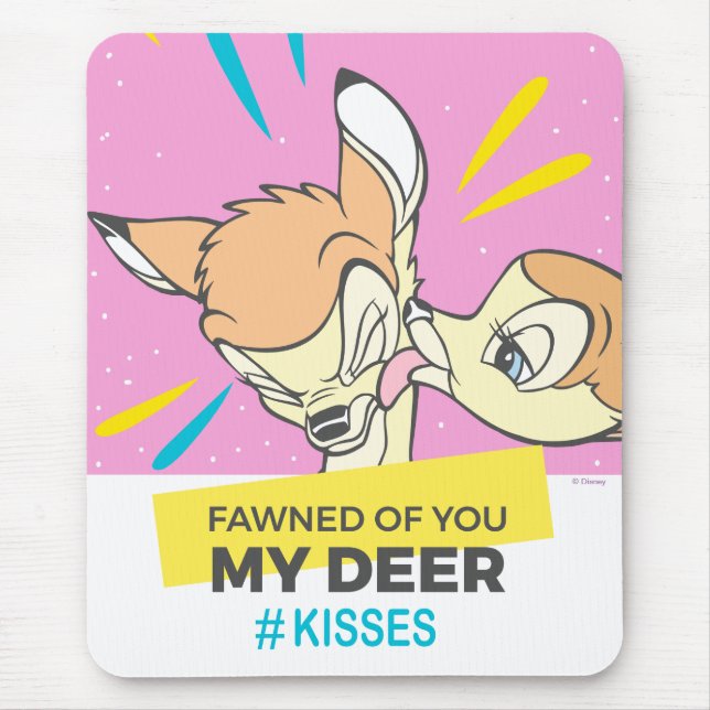 Bambi & Faline "Fawned Of You My Deer" Mouse Pad (Front)