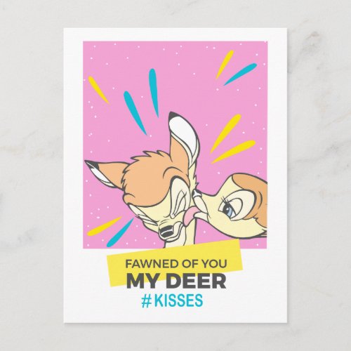 Bambi  Faline Fawned Of You My Deer Postcard