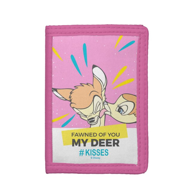 Bambi & Faline "Fawned Of You My Deer" Trifold Wallet (Front Vertical)