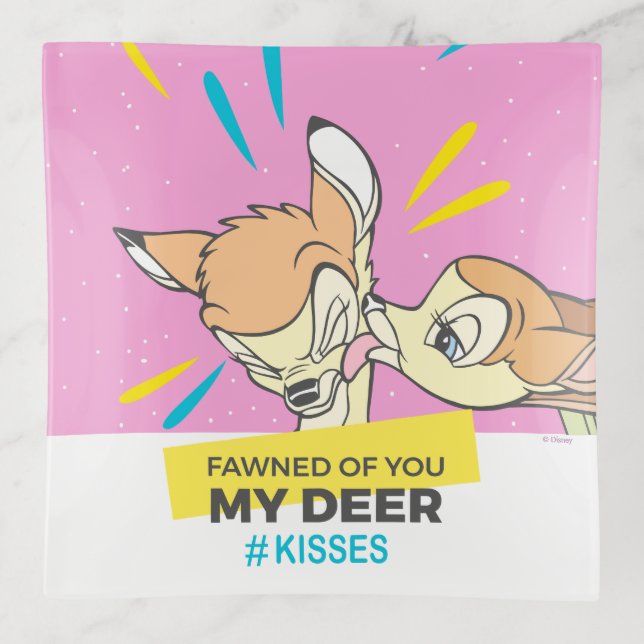 Bambi & Faline "Fawned Of You My Deer" Trinket Tray (Front)