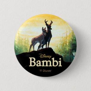 Bambi & Faline On Cliff Button