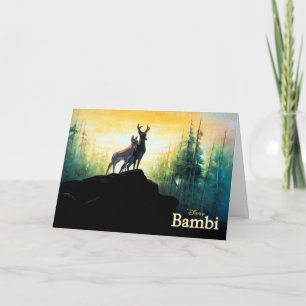Bambi & Faline On Cliff Card
