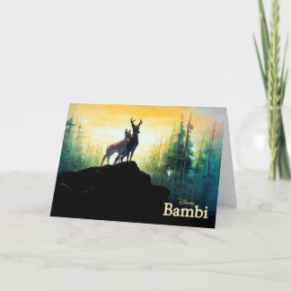 Bambi & Faline On Cliff Card