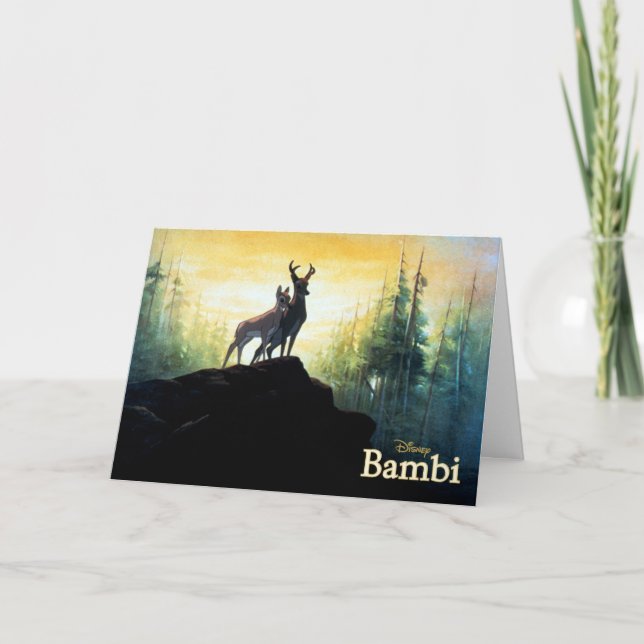 Bambi & Faline On Cliff Card (Front)