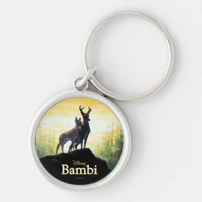 Bambi & Faline On Cliff Keychain (Front)