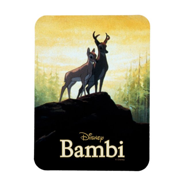Bambi & Faline On Cliff Magnet (Vertical)