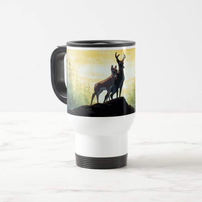 Bambi & Faline On Cliff Travel Mug (Front Left)