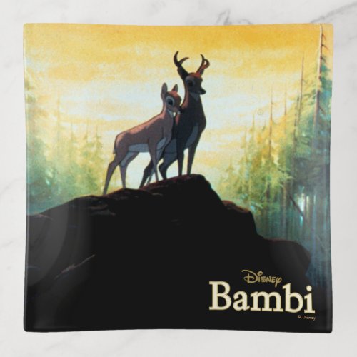 Bambi  Faline On Cliff Trinket Tray