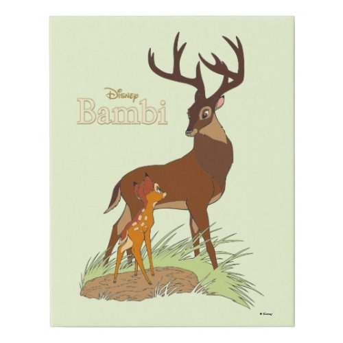 Bambi  Father Faux Canvas Print