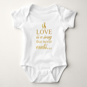 Bambi & Father "Love Is A Song That Never Ends" Baby Bodysuit