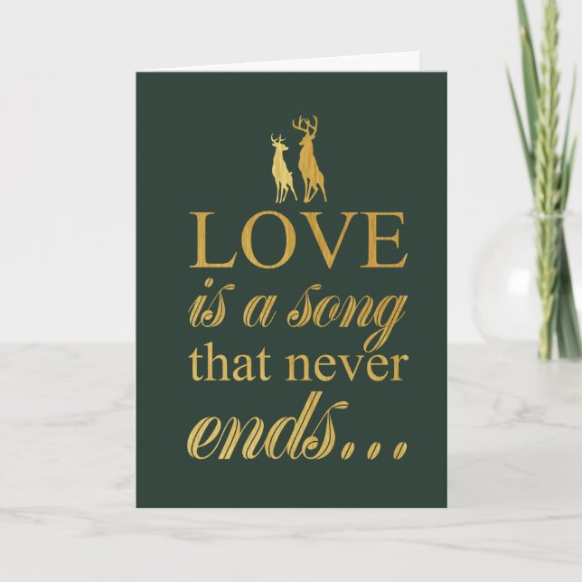 Bambi & Father "Love Is A Song That Never Ends" Card (Front)