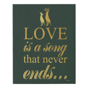 Bambi & Father "Love Is A Song That Never Ends" Faux Canvas Print