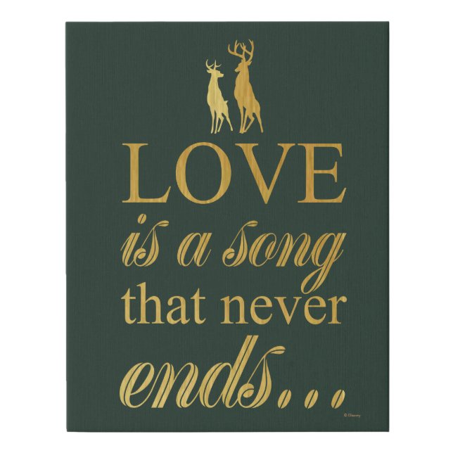 Bambi & Father "Love Is A Song That Never Ends" Faux Canvas Print (Front)