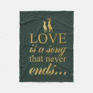 Bambi & Father "Love Is A Song That Never Ends" Fleece Blanket