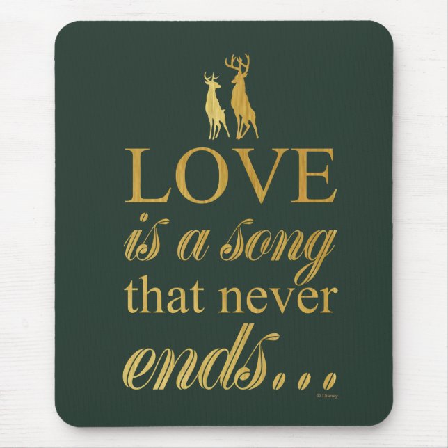 Bambi & Father "Love Is A Song That Never Ends" Mouse Pad (Front)