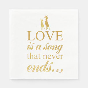 Bambi & Father "Love Is A Song That Never Ends" Napkins
