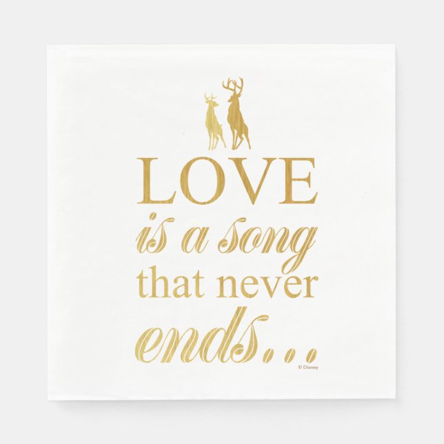 Bambi & Father "Love Is A Song That Never Ends" Napkins (Front)