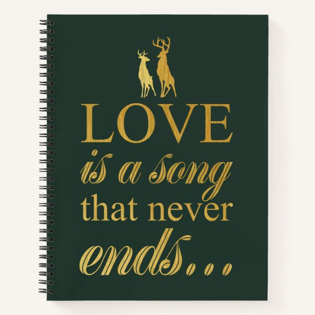 Bambi & Father "Love Is A Song That Never Ends" Notebook (Front)