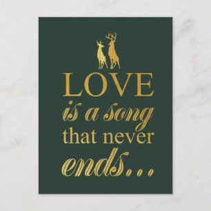 Bambi & Father "Love Is A Song That Never Ends" Postcard
