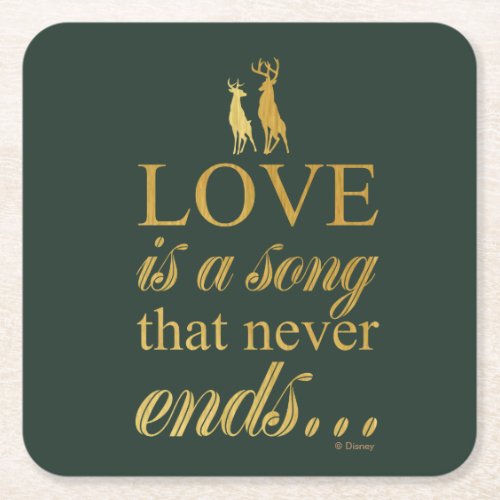 Bambi  Father Love Is A Song That Never Ends Square Paper Coaster