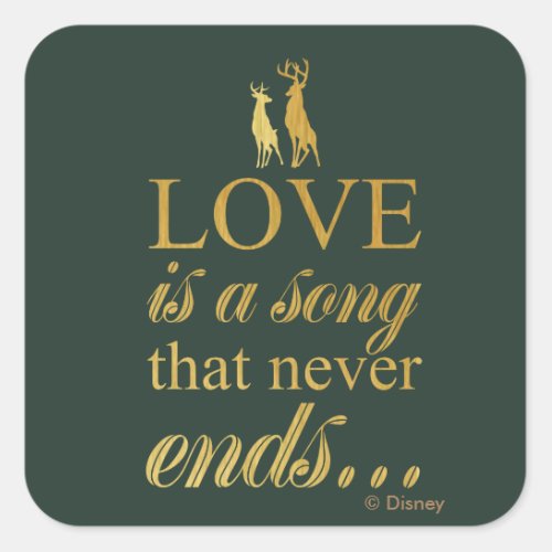 Bambi  Father Love Is A Song That Never Ends Square Sticker