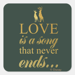 Bambi & Father "Love Is A Song That Never Ends" Square Sticker