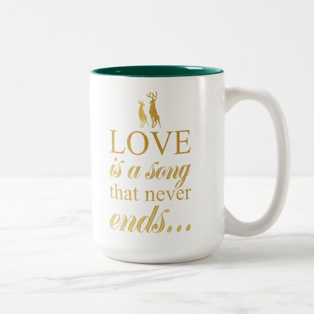 Bambi & Father "Love Is A Song That Never Ends" Two-Tone Coffee Mug (Right)