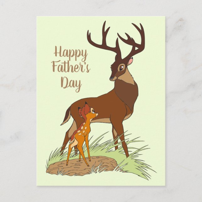 Bambi & Father Postcard (Front)